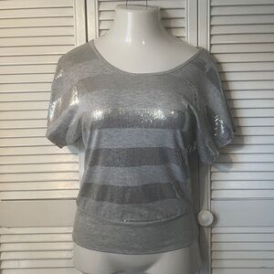 Gray / Silver sequins Pull Over